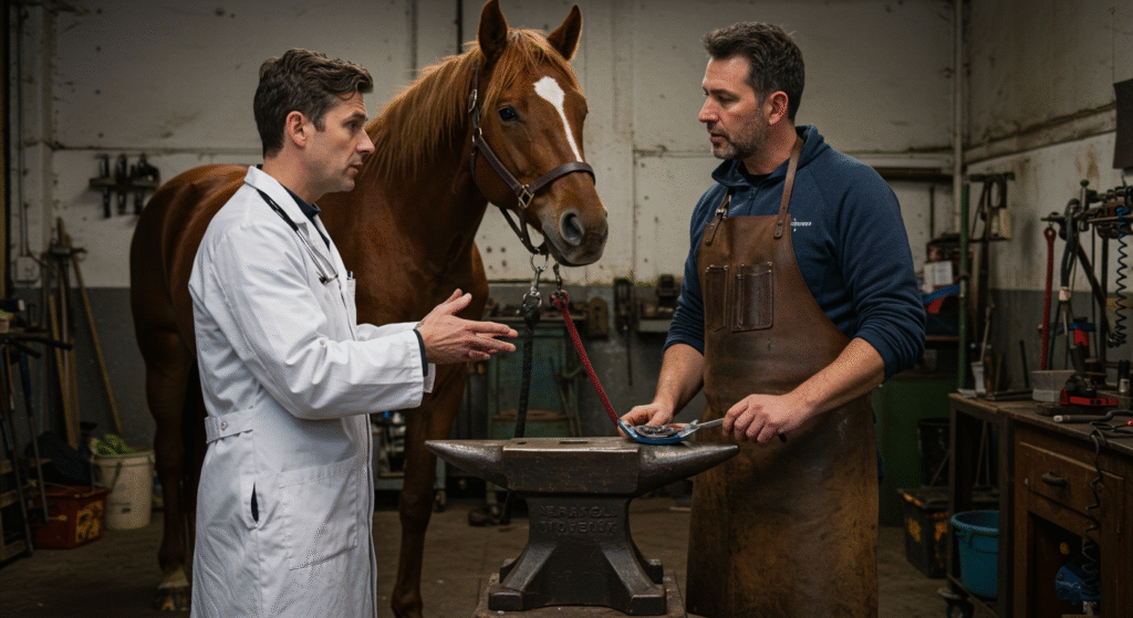 prise en charge vétérinaire et maréchal pour la fourbure cheval