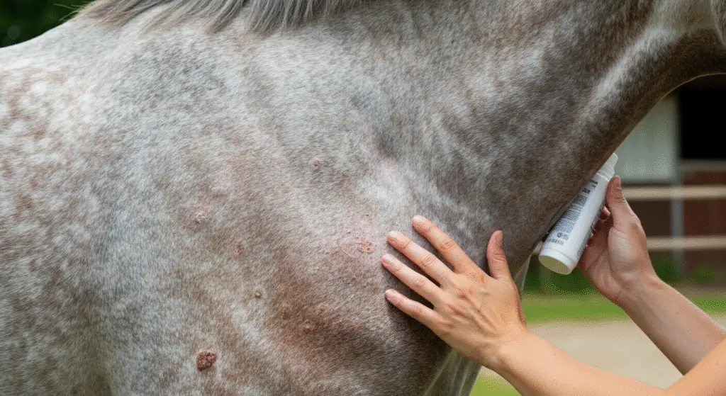 traitement dermite cheval crème