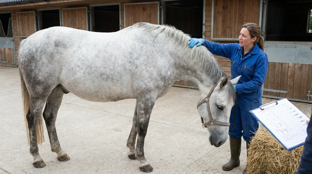 Évaluation vétérinaire du risque métabolique chez un cheval prédisposé à la fourbure