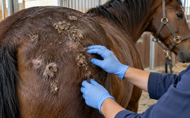 dermatophilose cheval croute croupe