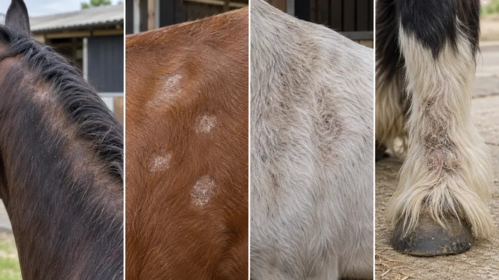 Dermite estivale chez le cheval : est-elle contagieuse ? 3 Dermite estivale et maladies cutanées contagieuses du cheval