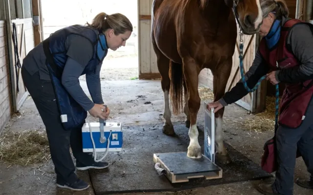 diagnostic fourbure cheval radiographie pied