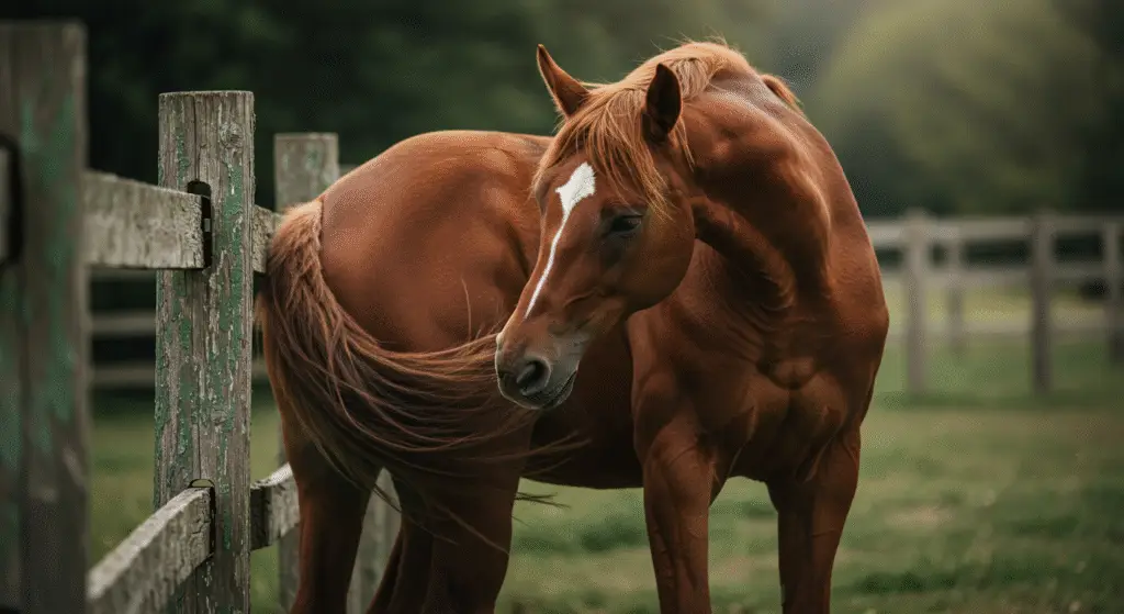 cheval atteint de dermite estivale