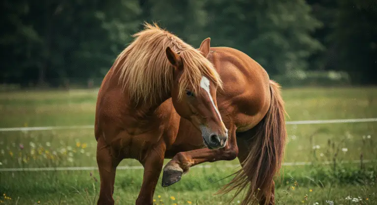 cheval atteint de dermite estivale