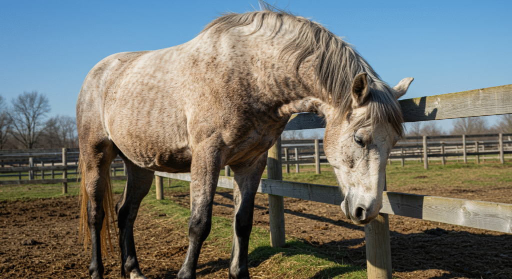 cheval gratte peau