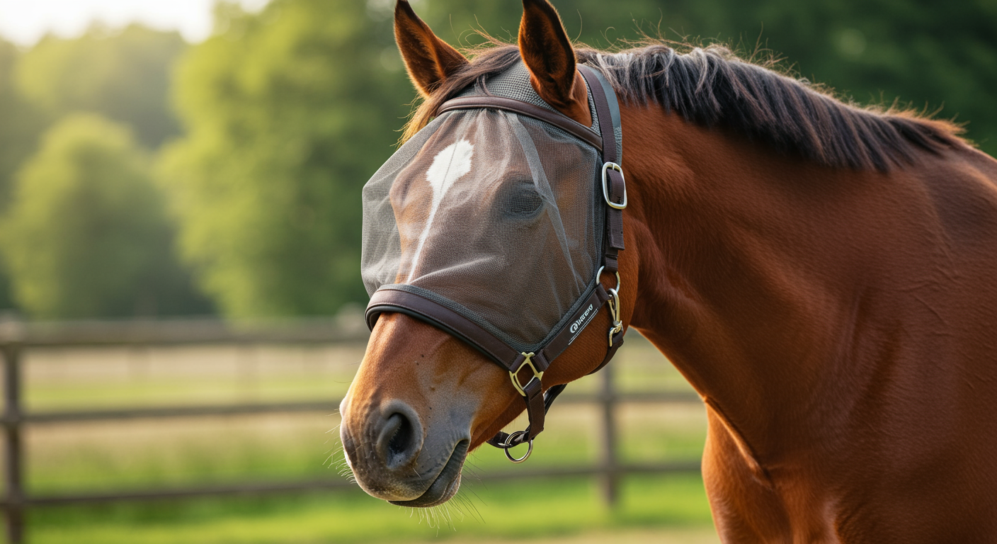 masque anti-mouche cheval