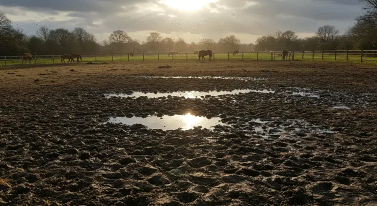 environnement favorisant dermite ou gale de boue cheval