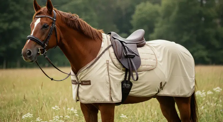 cheval monté malgré dermite estivale