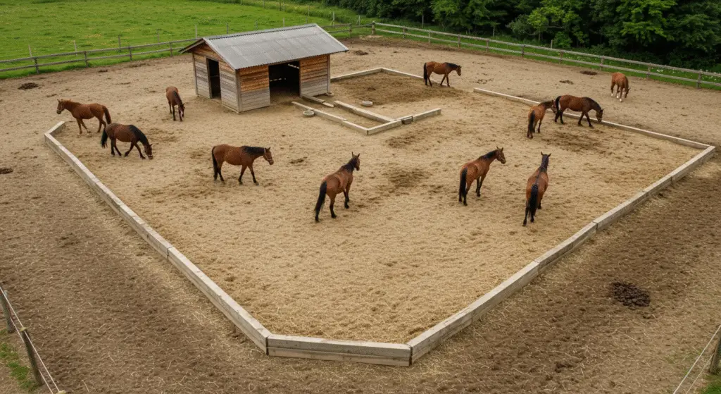 pâture surélevée prévenir gale de boue cheval

