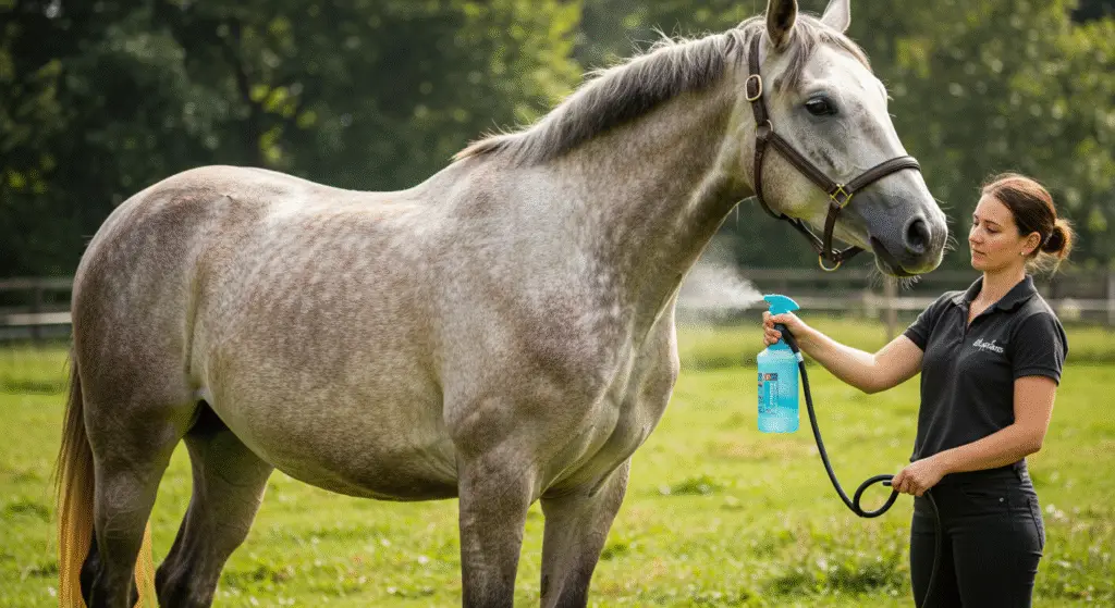 gestes quotidiens prévention dermite estivale cheval