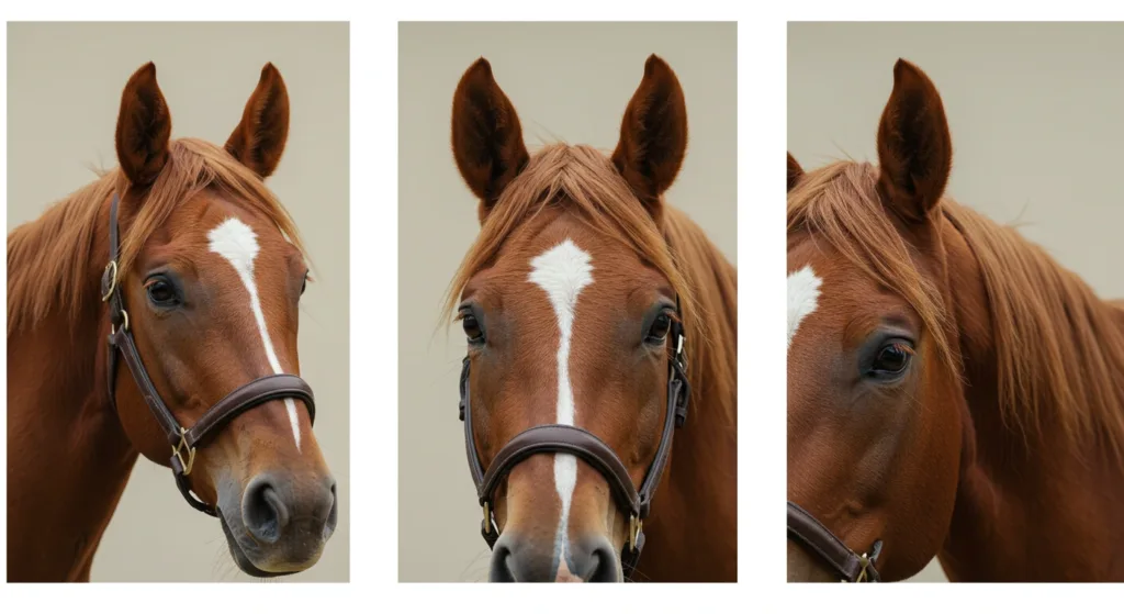 Langage des oreilles du cheval chez un cheval attentif