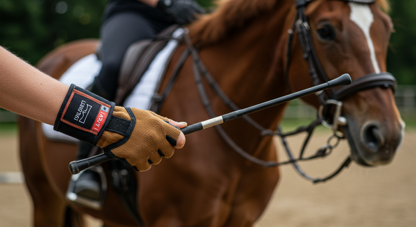 Cheval équipé pour le travail en toute sécurité