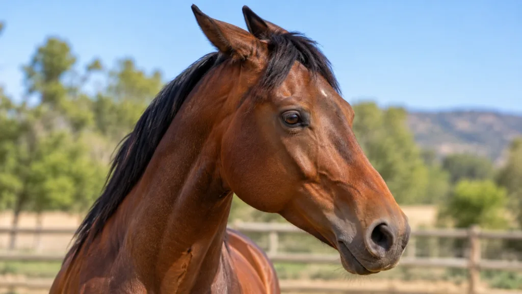 Langage des oreilles du cheval : ce qu’elles peuvent vraiment indiquer 4 Cheval avec les oreilles tournées vers l’arrière