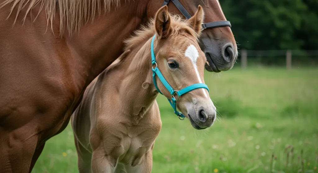 Types de licols pour cheval : 8 modèles à connaître 4 Poulain portant un licol correctement ajusté