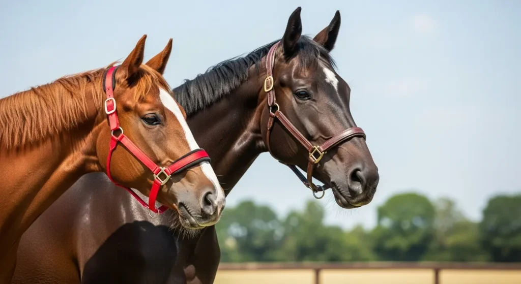 Licol pour Cheval : Guide Complet des 10 Types pour un Équipement Idéal 2 licol pour cheval cuir vs nylon