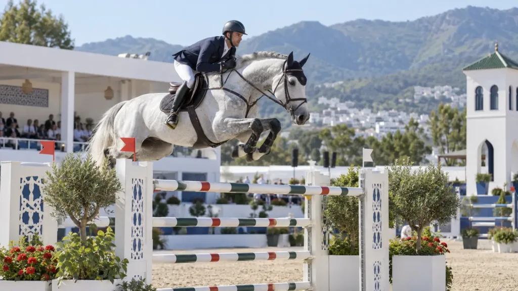 Morocco Royal Tour 2026 : dates, programme et nouveautés 2 Cheval gris lors de l’étape de Tétouan du Morocco Royal Tour 2026