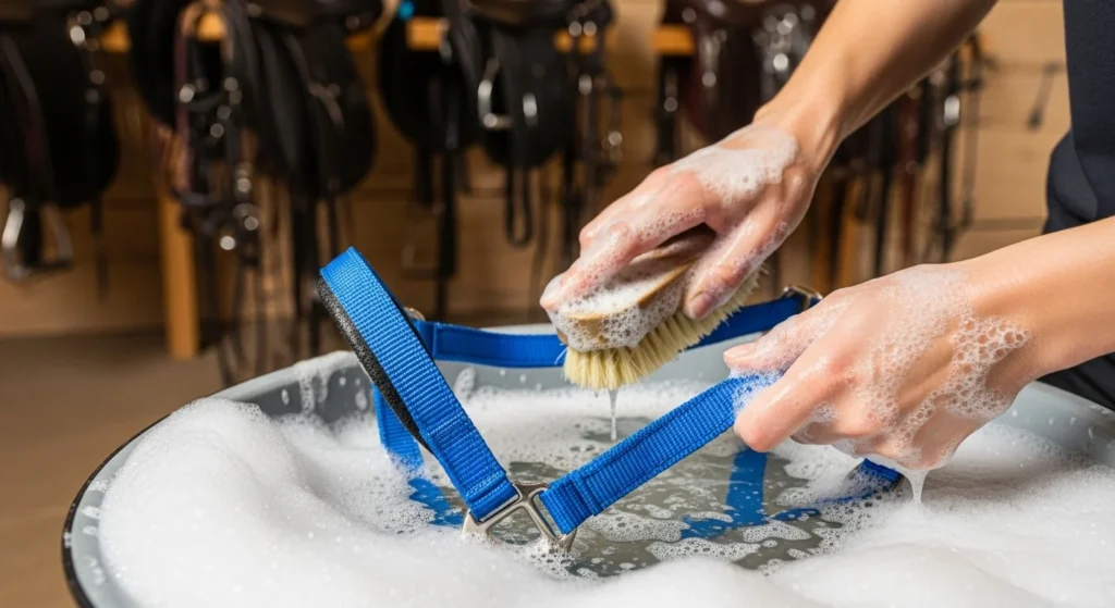 Entretenir Licol Cheval : Conseils pour Durabilité et Sécurité (Guide 2025) 2 entretenir licol nylon cheval