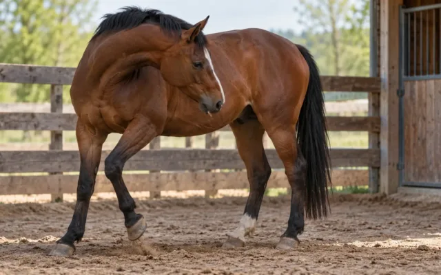 premiers signes coliques cheval observation