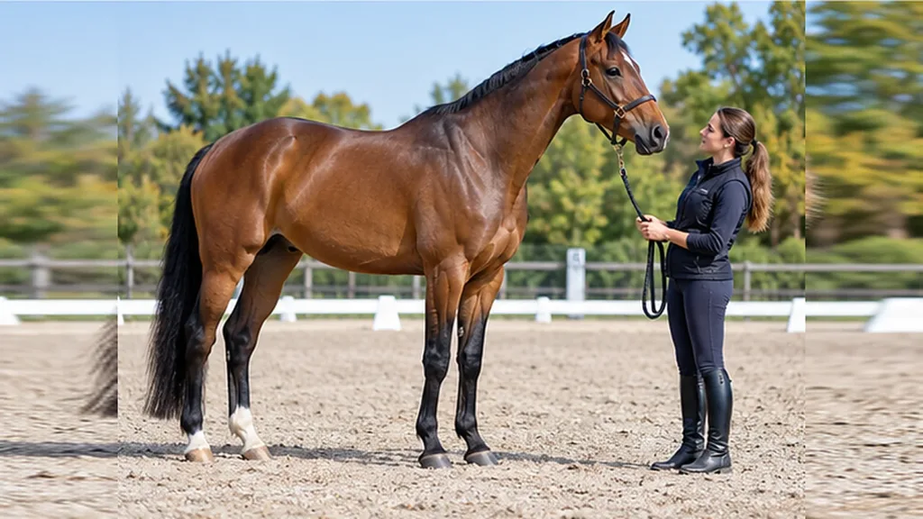 Cheval de sport dans une carrière, illustration d'une étude sur la dysrégulation insulinique