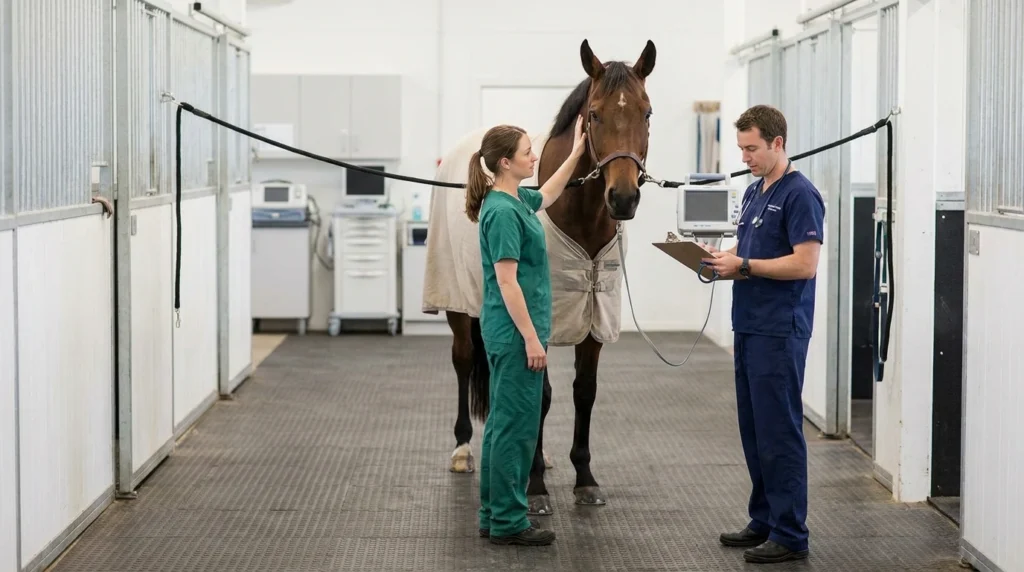 HYCOAT cheval : surveillance vétérinaire d’un cheval après un soin ou une procédure médicale